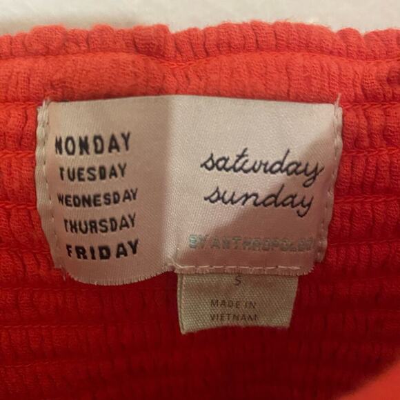 Saturday Sunday Isabel Jumpsuit Size S Red Orange Cotton Gauze Anthropologie - Picture 9 of 13